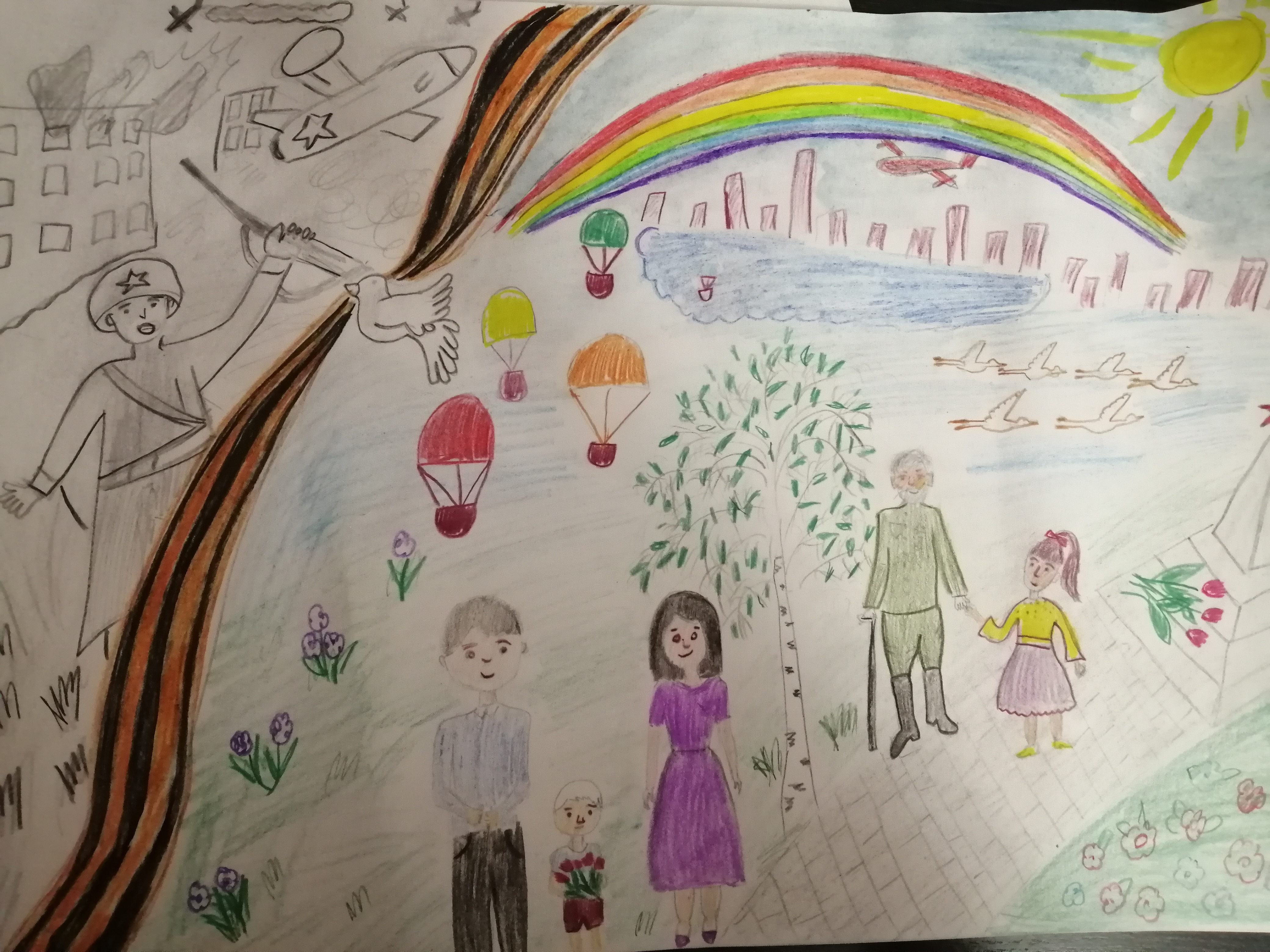 Моя семья причастна к той победе рисунок. Рисунок ко Дню Победы. Наша победа рисунок. Рисунок на 9 мая в школу. Лес Победы рисунок.