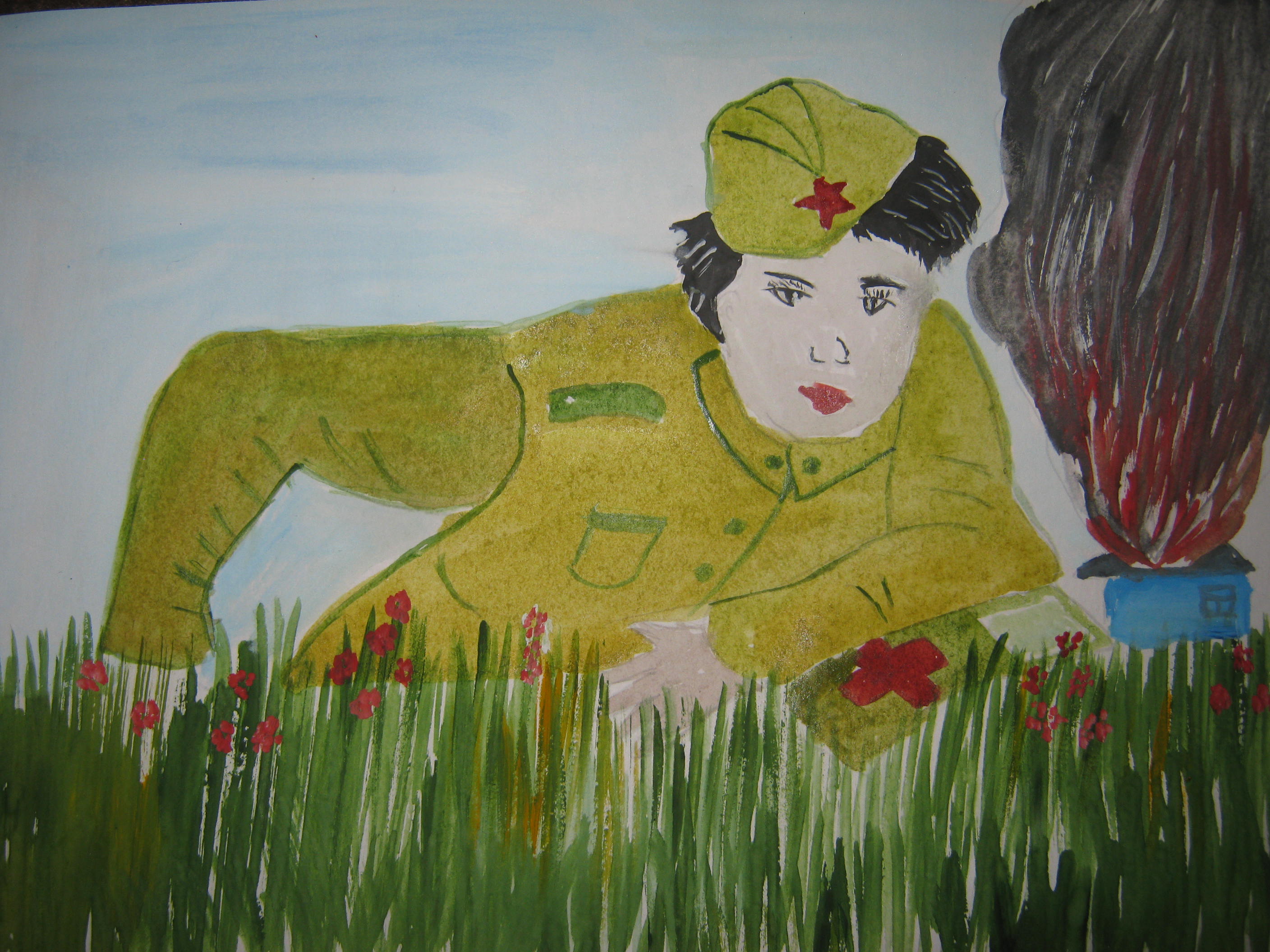 Рисунки на тему женские лица войны