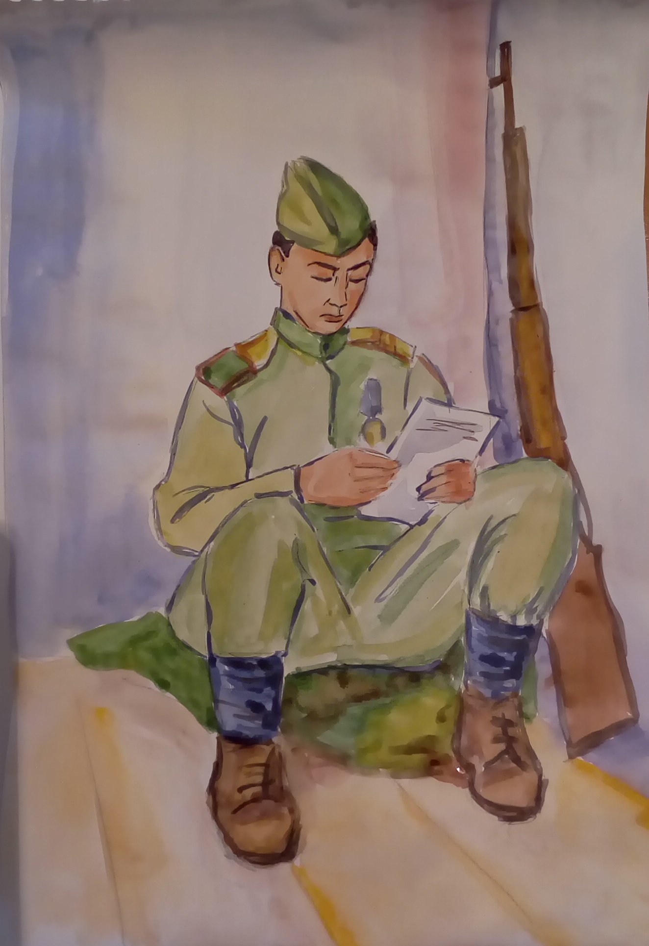 Рисунок подвиг солдата